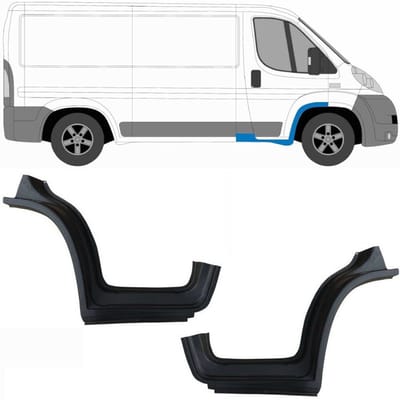 Reparatiepaneel voorste spatbord met deel van dorpel voor Peugeot Boxer 06-25