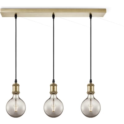 Home sweet home hanglamp Vintage brons 3L Beam Globe g125 - smoke
