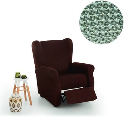 Belmarti® Stoelhoes Milos 65cm tot 90cm breed - Mint - Voor fauteuil met beweegbare voetenbank - Anti-statisch - Ademend katoen - Premium A-kwaliteit