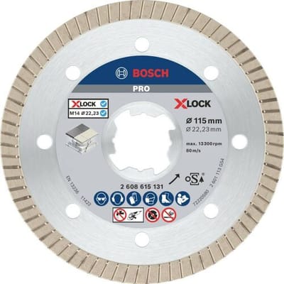 Bosch Accessories 2608615131 Bosch Power Tools Diamanten doorslijpschijf Diameter 115 mm Boordiameter 22.23 mm Porselein 1 stuk(s)