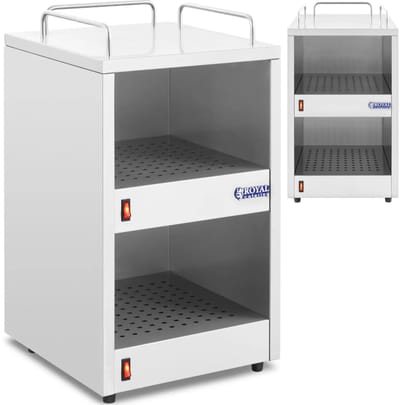 Kopjeswarmer - voor maximaal 72 kopjes - Royal Catering - 2 opslagruimten RC-CW001