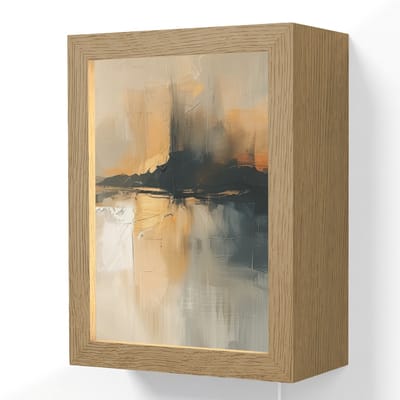 Wandlamp 15x20 cm - Oplaadbaar - Modern - Abstract - Goud - Zwart - Wandlampen binnen woonkamer - Slaapkamer lamp met kabel - Decoratieve nachtlamp - Vloerlamp snoer