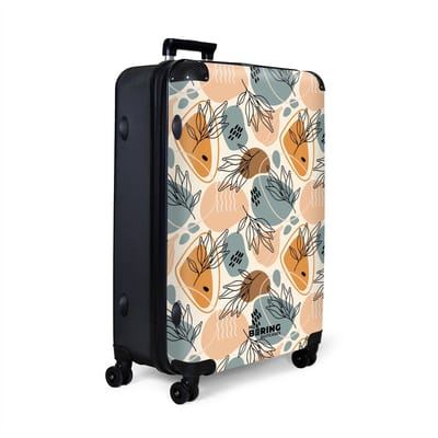 NoBoringSuitcases.com® - Koffer groot - Reiskoffer lichtgewicht - Bohemian patroon in pastel kleuren - Rolkoffer met 4 wielen - Grote trolley XL - 98 liter bagage