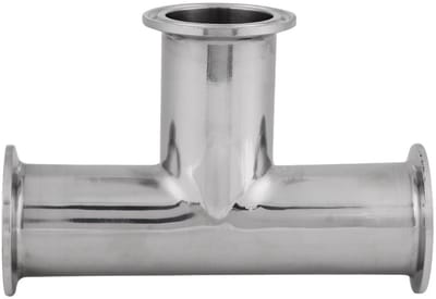 Dailygoods- Klem T-stuk 3-wegs - Roestvrij Staal 304 - Sanitair Fitting - Bevestigingsaccessoires - Corrosiebestendig - Voor buizen Φ38 mm - Sanitaire Fitting