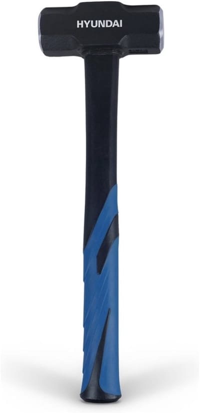 Voorhamer 1,8kg - Ergonomische fiberglas steel - Anti slip handgreep - Professionele kwaliteit - Zware hamer - Sloophamer - Bouw & sloop - Zwart/blauw - Krachtige slaghamer