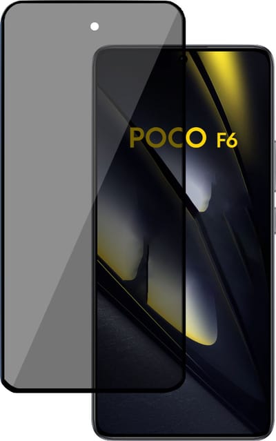 Privé Screenprotector geschikt voor POCO F6 Screenprotector - Privacy Beschermglas - Privacy Proteqt+
