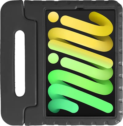 Hoes - Geschikt voor Apple iPad Mini 7 (2024) - 8.3 inch - 7e Generatie - Kinderhoes Shockproof Bumper - Kidsproof Case - Tablet Hoesje - Kinder Hoesje Cover - Zwart