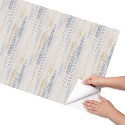 Coloray Meubel Wrap Folie - Beige Meubelfolie - 65x130 cm - Meubel Wrap Folie Rustige lijnen - Plakfolie Meubels - Modern Meubelfolie - Decoratiefolie Zelfklevend - Slaapkamer decoratie - Achtergronden en patronen