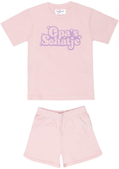 Fun2Wear meisjes shortama opa’s schatje lichtroze – katoen – maat 92