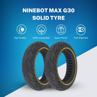 ZenXstore Volledige band, 10 x 2,5 cm,voor Ninebot Max G30 step, vervangt Tubeless 60/70-6,5 banden, 25 cm, lekbestendig