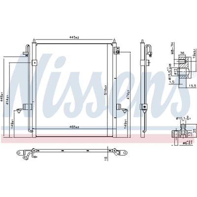 Condensator, airconditioning NISSENS 940610