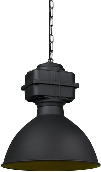 QAZQA sicko - Moderne Hanglamp - 1 lichts - Ø 385 mm - Zwart - Industrieel - Woonkamer