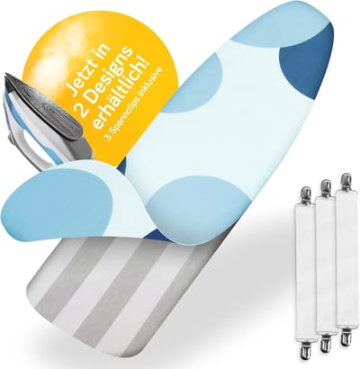 Strijkplankhoes 120 x 40 cm - Moderne 3-laagse bekleding voor stoomstrijkijzer - Eenvoudig en snel strijken