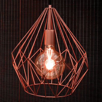 EGLO Hanglamp Carlton in vintage stijl, koper Ø 31 cm