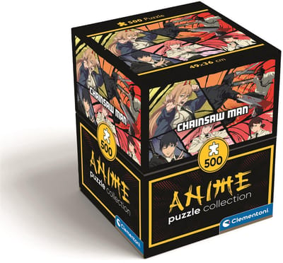 Clementoni - Puzzel - 500 Stukjes - Chansaw Man - Anime collection - Cube - Puzzel Voor Volwassenen