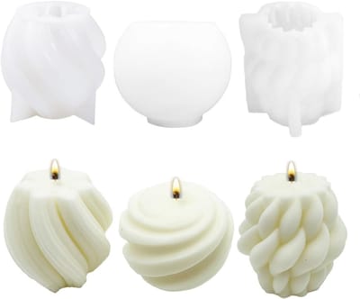 Set van 3 Siliconen Mal voor het Maken van Kaarsen