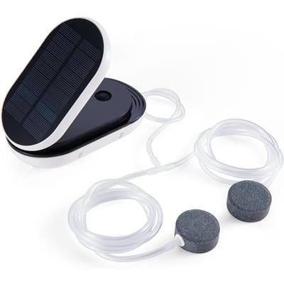 Pompe à oxygène à énergie solaire, oxygénateur pour Aquarium, aérateur d'étang, pompe à Air pour la pêche blanc