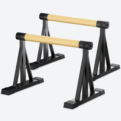NEOLYMP Parallettes Hout & Staal – Ergonomische Push Up Bars & Handstand Grepen 500 kg