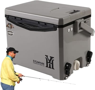 Harde Koelbox - Reisijsbox Draagtas - Dranken Koud Houden - Compacte Bekerhouder - 20 liter - Grijs
