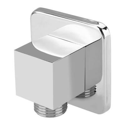 Dailygoods - Solid Brass Shower Wall Outlet - Handdouche aansluiting - Hoogwaardige kwaliteit - Chrome - Wandmontage - Geschikt voor badkamer - 1 poort