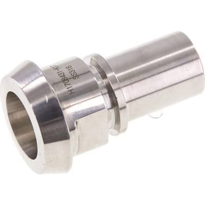 Din 11851 Melkkoppeling 44mm Laspuntstuk 1" (25mm) Slangpilaar RVS Veiligheidskraag
