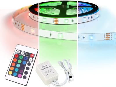 Led strip op batterij RGB basic complete set 5 meter