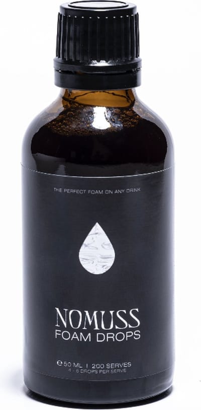 Nomuss Cocktail Foam drops | Vegan | Schuim voor Cocktails en Mocktails | Alcoholvrij | Alternatief voor eiwit | 100% plantaardig | 200 serves | 4 tot 6 druppels per serve