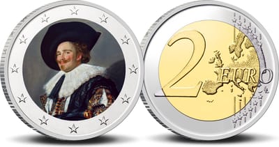 2 Euro munt kleur Frans Hals - De lachende cavalier