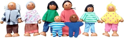 Mini Poppetjes - Poppenhuis Familie - Fantasie Spel - Flexibele Gewrichten - 22 x 12 x 3 cm - Niet gespecificeerd