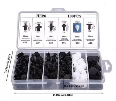 Deurpaneel klemmen set auto 100 stuks universele interieur clips assortiment HE26