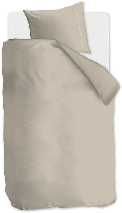 Auping Beige satin Dekbedovertrek - Eenpersoons 140 x 220 cm - Katoensatijn - Beige