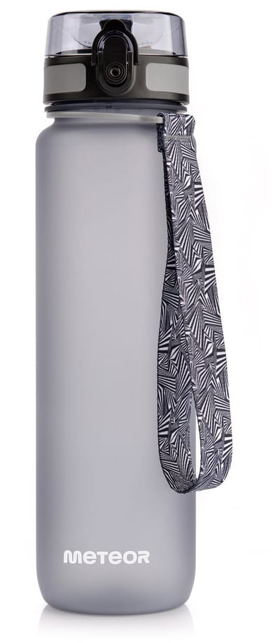 Meteor Sportfles 1000 ml - Sportfles - Grijs, Antislip, BPA-vrij, Met maatverdeling, Met fruitfilter