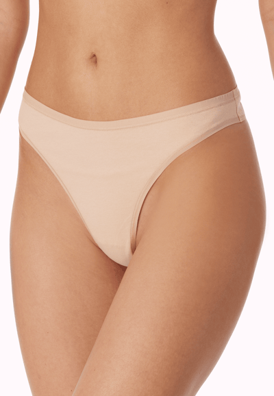 Schiesser 2 PACK String 95/5 - Dames Onderbroek - zand beige