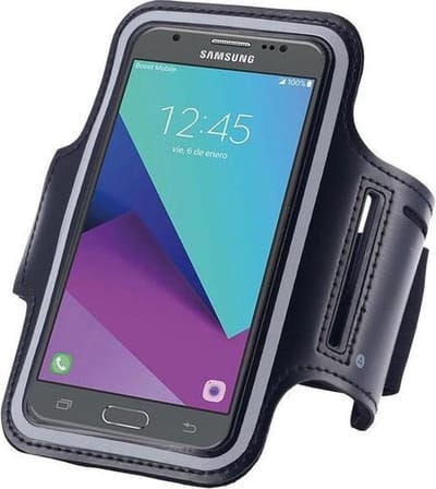 Geschikt voor Samsung Galaxy J7 2016 Sportarmband Hardloopband Zwart