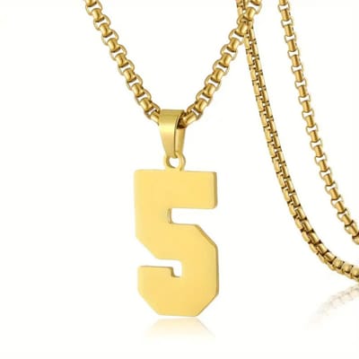 Livano Ketting - Heren - Staal - Nep zilver - Met Hanger - Nep Goud - 5