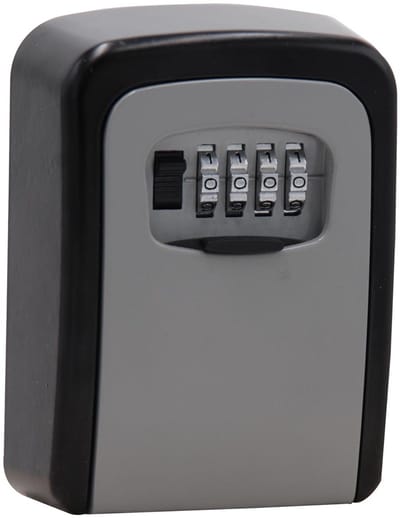 Sleutelkluis met combinatieslot 11.9 x 8.5 x 3.6cm Zwart Grijs