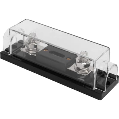 Porte-fusibles audio de voiture 150A Système vidéo ANL Bloc de fusibles avec 6 fusibles pour camping-car, yacht, bateau, véhicule agricole gray