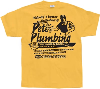 Hybris Petes Plumbing T-shirt SH-1-10998-H25-3