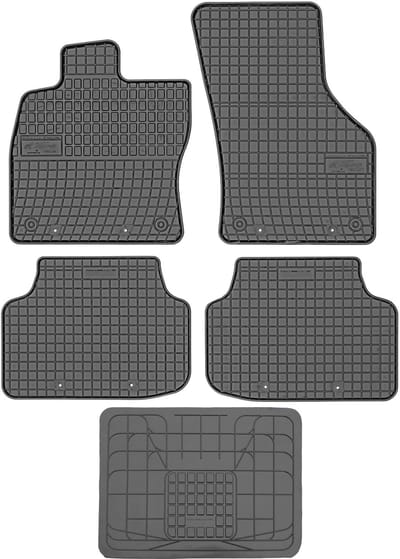 Max-Dywanik Frogum Serie - Rubber Automatten en Tunnelbescherming - Skoda Octavia IV - Zwart - Zonder Stoppers