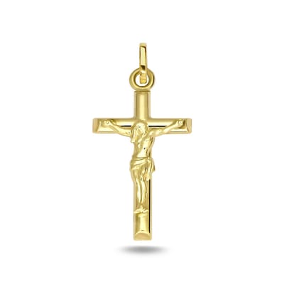 Juwelier Zwartevalk - 14 karaat gouden kruis met Jezus - 14.287/28x16