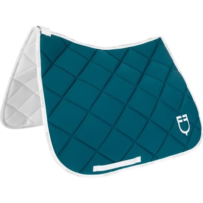 Dressuurtapijt voor paard van technische stof met logo Equestro