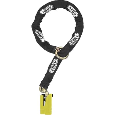 Motorslot ABUS Kettingslot-schijfremslot combinatie - GRANIT™ Detecto XPlus 8077 2.0 yellow 12KS Black Loop - Security level 19 - geel - 120 cm - geschikt voor motoren