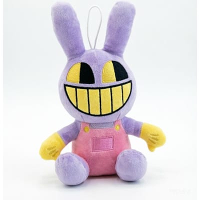 25cm Grappige Dienstmeid Jax Pluche Konijn Pop met Pistool Zacht Knuffeldier Geweldige Digitale Pop Circus Cartoon Speelgoed Voor Kinderen Cadeau gray