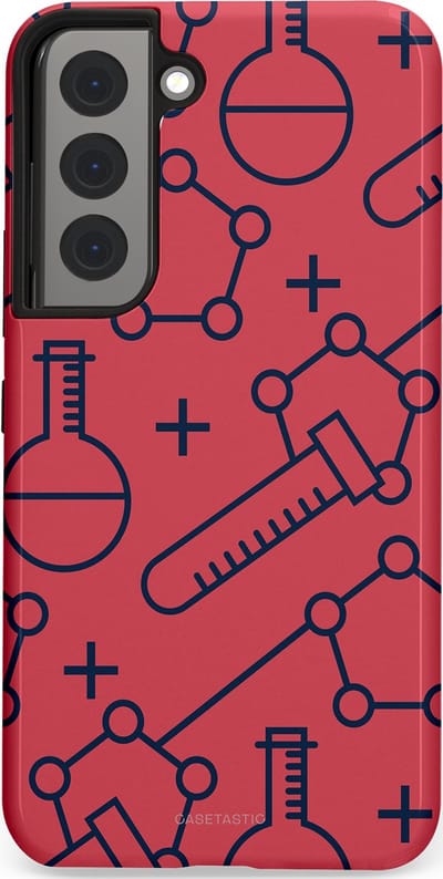 Casetastic hoesje geschikt voor Samsung Galaxy S22 - Dubbellaagse bescherming - Rode Laboratorium - Fashion Case - Koraal