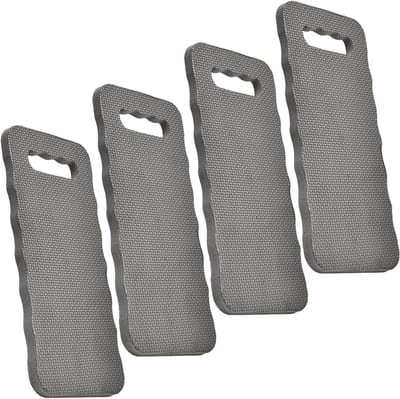 Knielmat 4 stuks - Kniebeschermers - Comfortabel werken - Waterdicht antislip schuim - 40 x 17 cm - Grijs