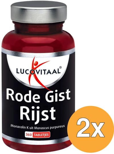 2x Lucovitaal Rode Gist Rijst (360 Tabletjes)