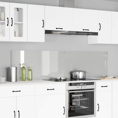 vidaXL - Keukenachterwand - 2 - st - Transparant - 100 - x - 50 - cm - gehard - glas