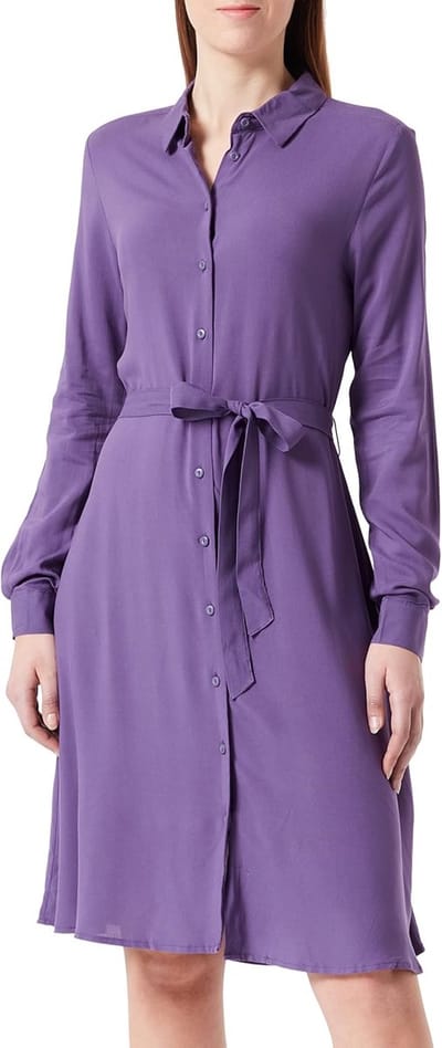 Damesjurk Langs Shirtblouse Viscose Duurzaam Gemaakt