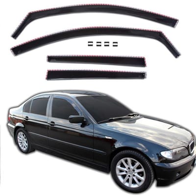 Luchtafweerders - BMW 3 Serie E46 (1998-2005) - 4 deuren - Zwart getint - UV-bestendig acryl