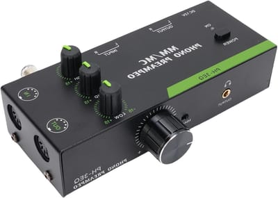 Jectse Phono Voorversterker, 3 -bandaanpassing Record Player Stringstable Amplifier Support MM MC -cartridges XLR Input -uitvoer (EU -plug 100-240V)